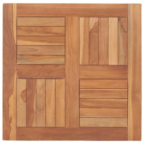 Bordplade 60x60x2,5 cm massivt teaktræ