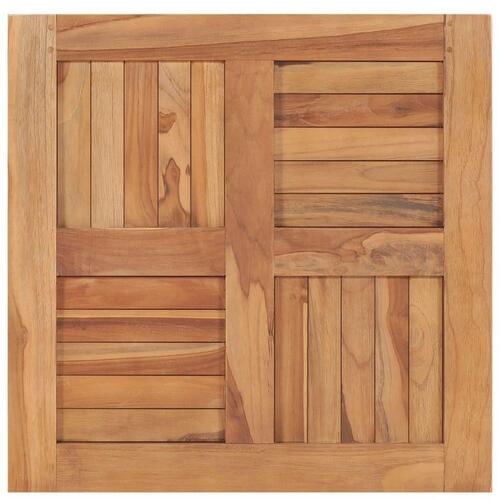 Bordplade 60x60x2,5 cm massivt teaktræ