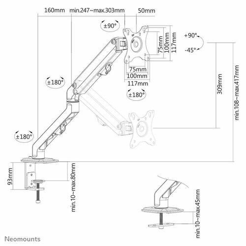 Skærmholder Neomounts FPMA-D650BLACK