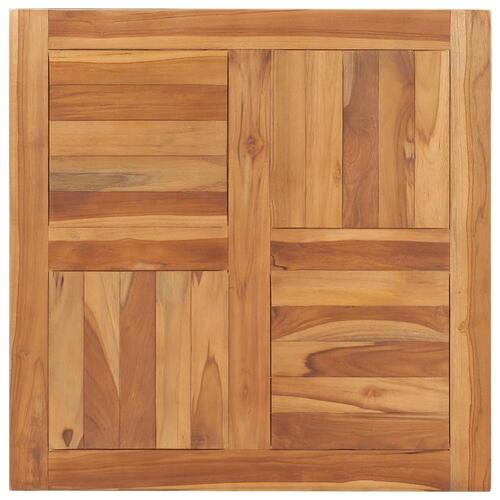 Bordplade 70x70x2,5 cm massivt teaktræ