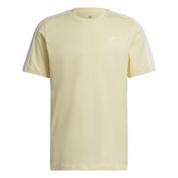 Kortærmet T-shirt til Mænd Adidas Essentials 3 Bandas Gul L