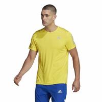 Kortærmet T-shirt til Mænd Adidas Graphic Tee Shocking Gul M