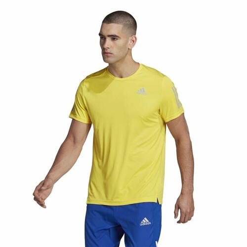Kortærmet T-shirt til Mænd Adidas Graphic Tee Shocking Gul M
