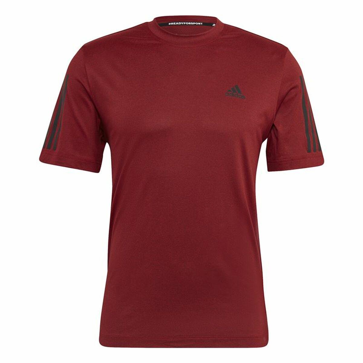 Kortærmet T-shirt til Mænd Adidas T365 Training Mørkerød M