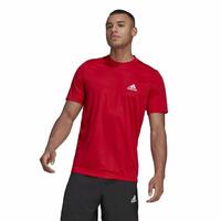 Kortærmet T-shirt til Mænd Aeroready Designed To Move Adidas Designed To Move Rød S