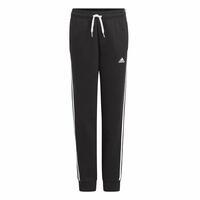 Træningsdragt til børn underdele Adidas Essentials 3 Ban Sort 7-8 år
