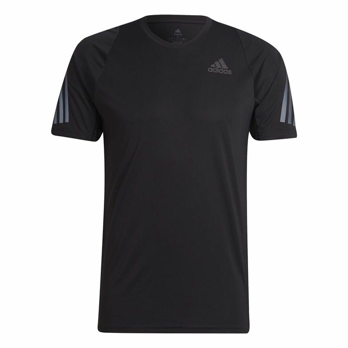 Kortærmet T-shirt til Mænd Adidas Run Icon Sort M