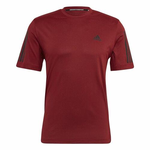 Kortærmet T-shirt til Mænd Adidas T365 Training Mørkerød S