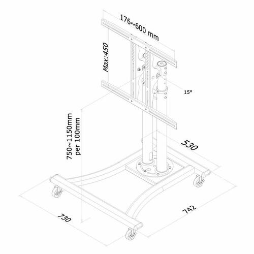 TV-holder Neomounts PLASMA-M1200 27" 70" 42" 50 kg