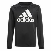 Sweaters uden Hætte til Børn Adidas Designed To Move Big Logo Sort 13-14 år