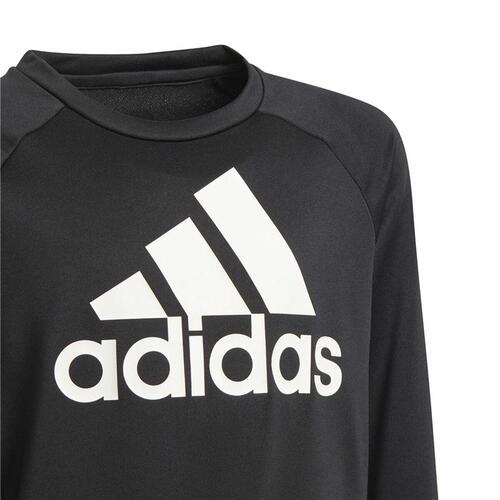 Sweaters uden Hætte til Børn Adidas Designed To Move Big Logo Sort 13-14 år