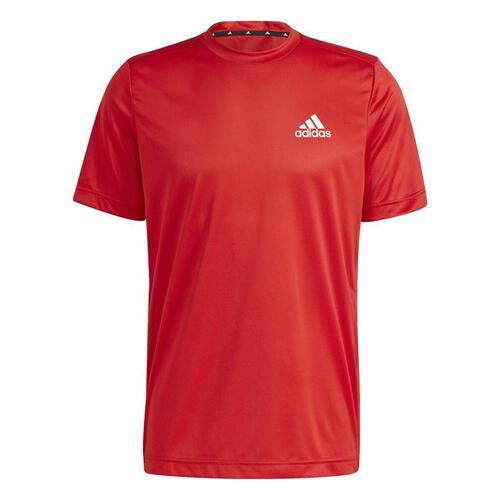 Kortærmet T-shirt til Mænd Aeroready Designed To Move Adidas Designed To Move Rød 2XL