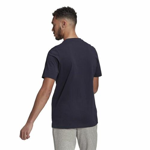 Kortærmet T-shirt til Mænd Essentials Big Logo Adidas Legend Ink Blå S