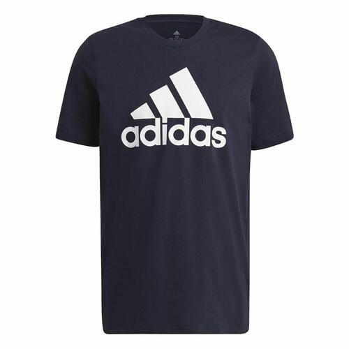 Kortærmet T-shirt til Mænd Essentials Big Logo Adidas Legend Ink Blå S