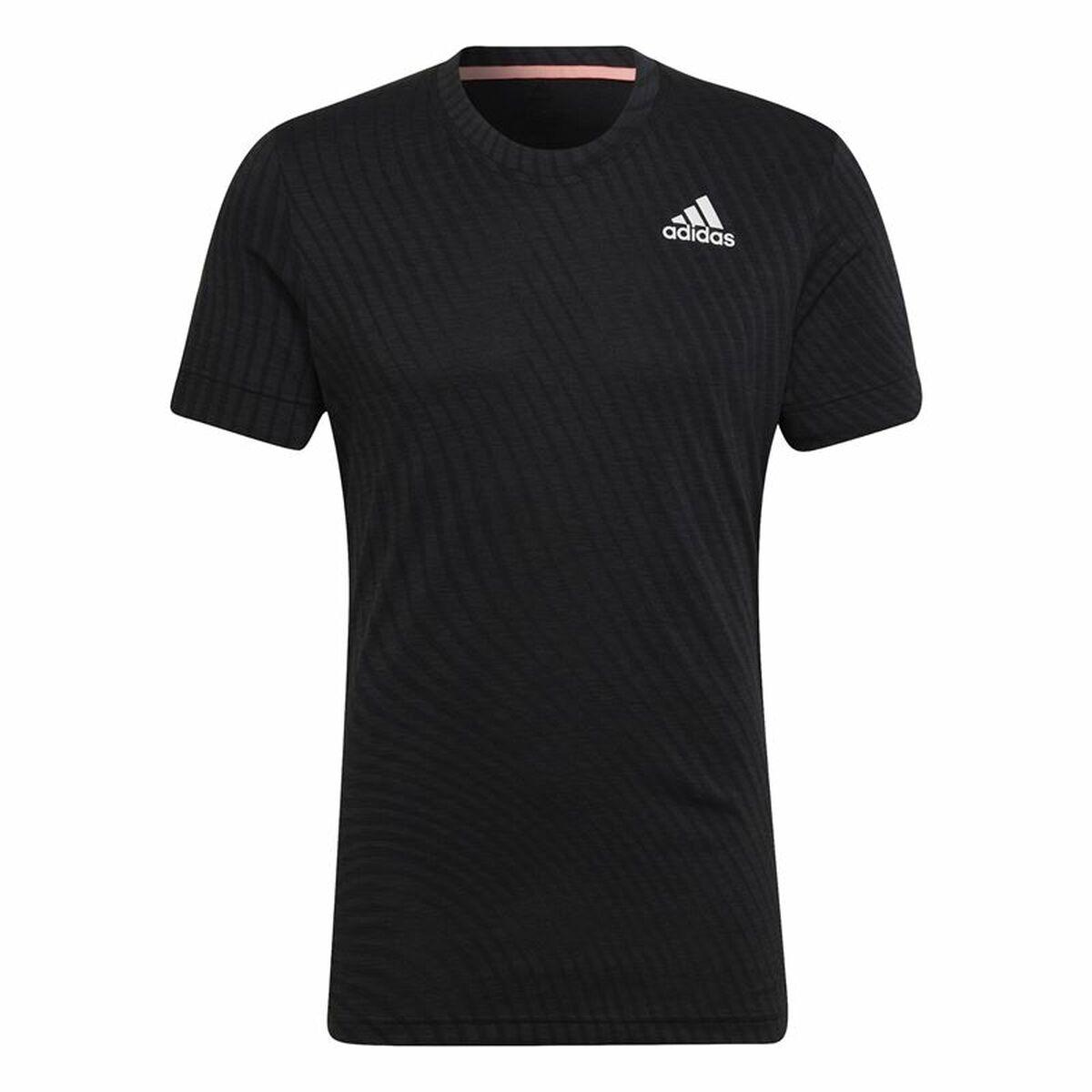 Kortærmet T-shirt til Mænd Adidas Freelift Sort XL