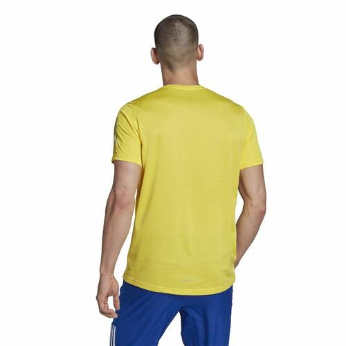 Kortærmet T-shirt til Mænd Adidas Graphic Tee Shocking Gul XS