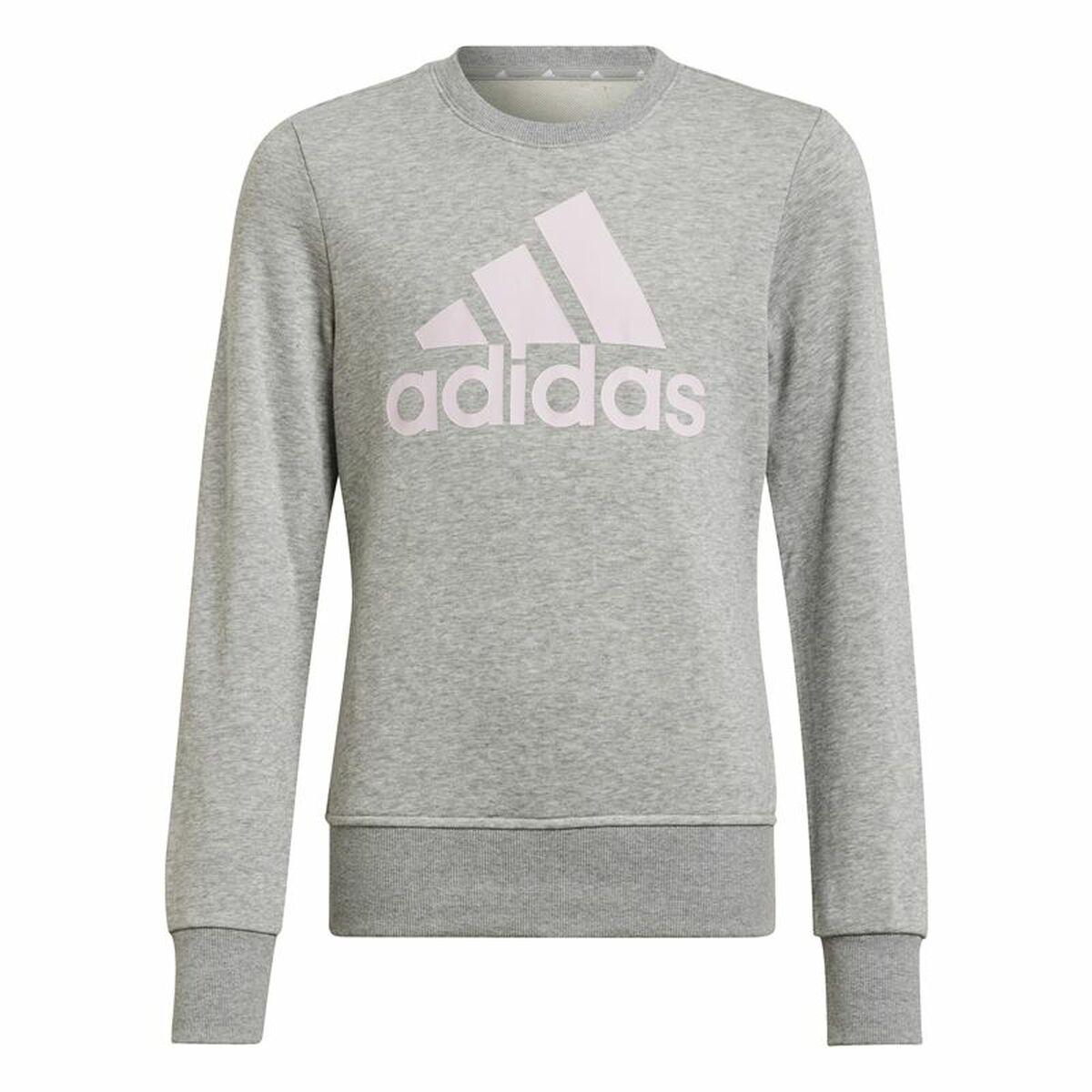 Sweatshirt uden hætte til piger Adidas Essentials Grå 8-9 år