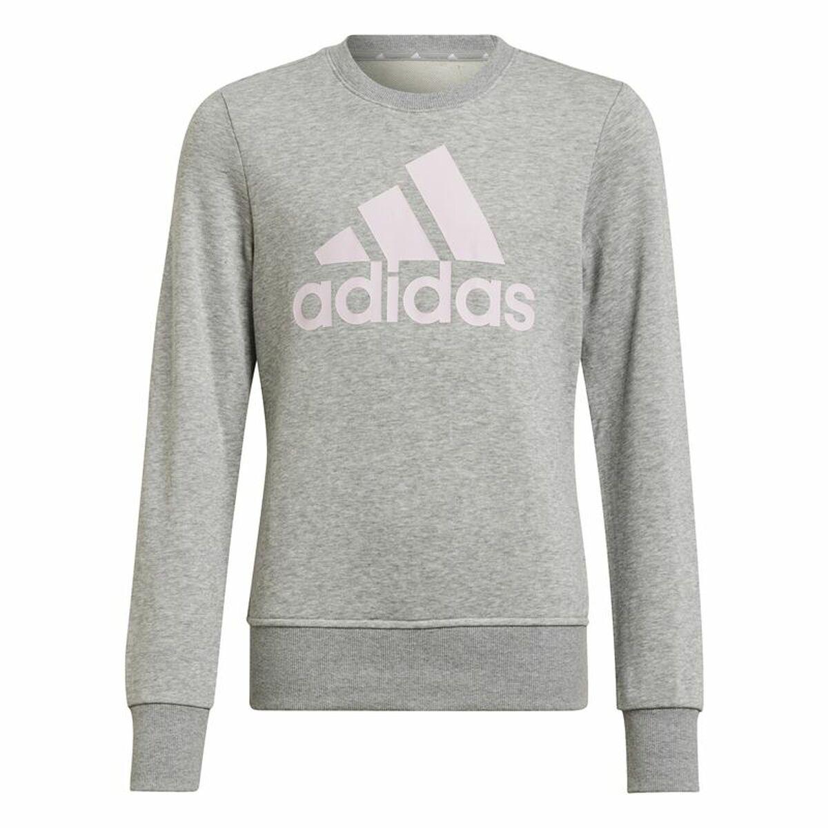 Sweatshirt uden hætte til piger Adidas Essentials Grå 7-8 år