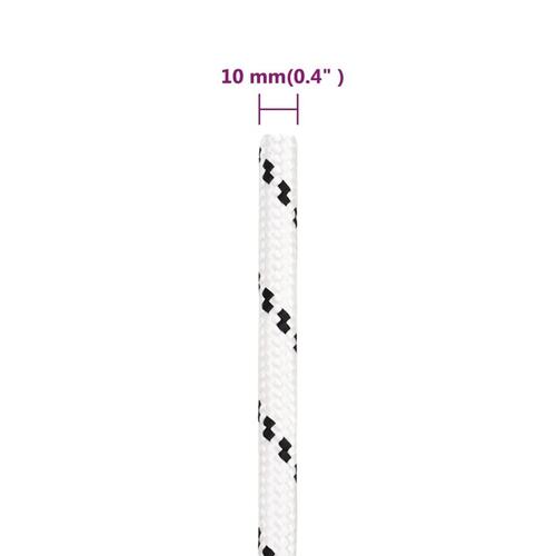 Arbejdsreb 10 mm 100 m polyester hvid