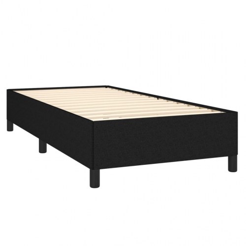 Kontinentalseng med madras 90×190 cm - stof, sort