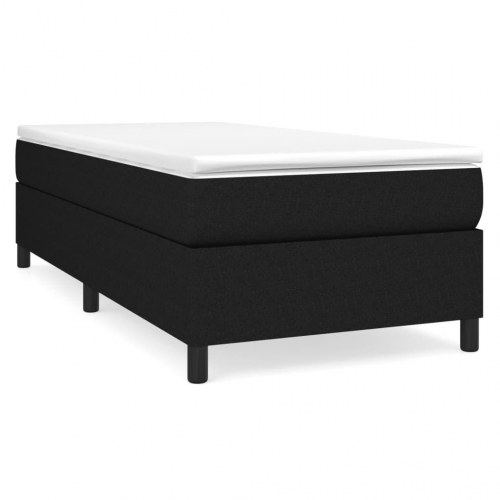 Kontinentalseng med madras 90×190 cm - stof, sort
