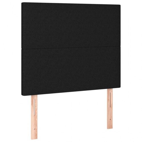 Kontinentalseng med madras 90×190 cm - stof, sort