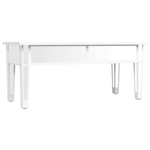 Sofabord med spejl 106x45x45 cm konstrueret træ og glas