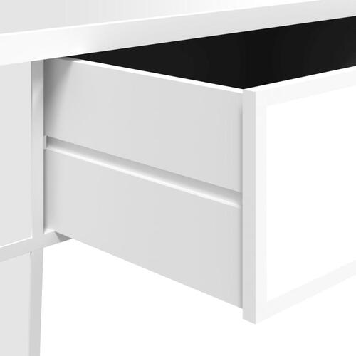 Sofabord med spejl 106x45x45 cm konstrueret træ og glas