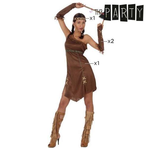 Kostume til voksne Th3 Party Brun Amerikansk Indisk (3 Dele) M/L