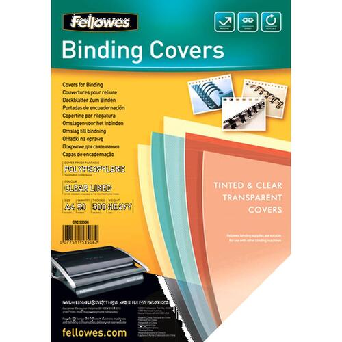 Cover Fellowes Fantaisie A4, 50pk Bindende Gennemsigtig A4 polypropylen Plastik (50 enheder)