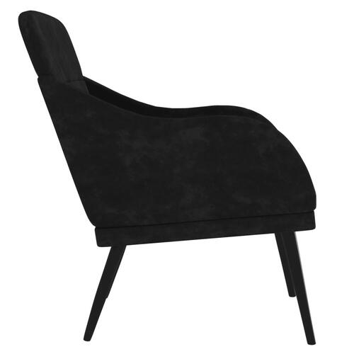 Lænestol 63x76x80 cm velour sort