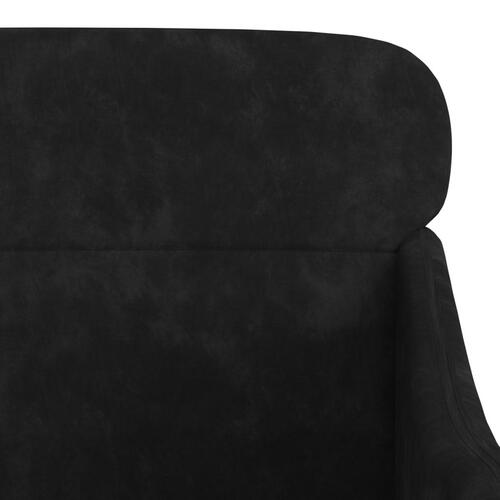 Lænestol 63x76x80 cm velour sort