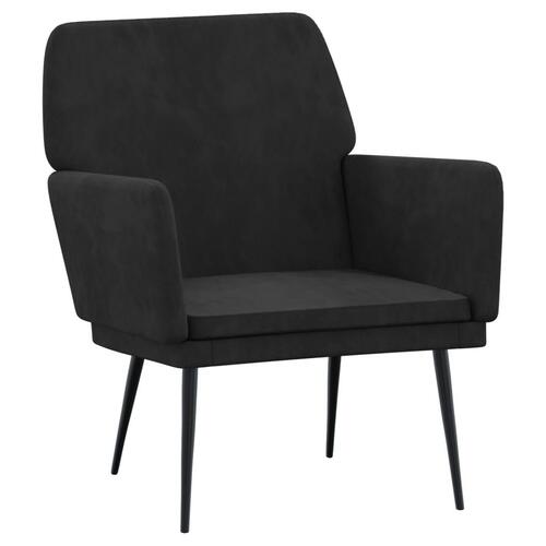 Lænestol 62x79x79 cm velour sort