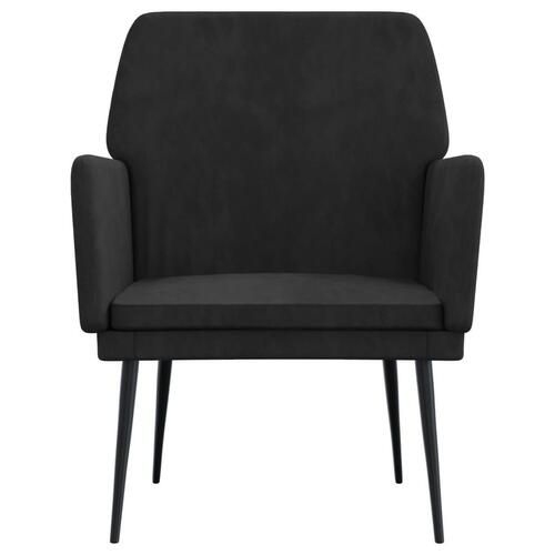 Lænestol 62x79x79 cm velour sort