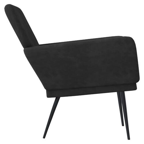 Lænestol 62x79x79 cm velour sort