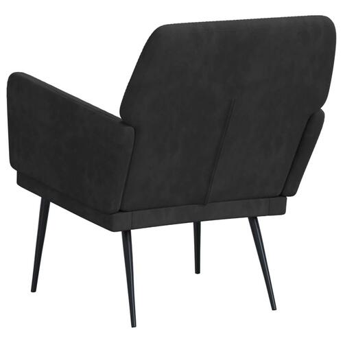 Lænestol 62x79x79 cm velour sort