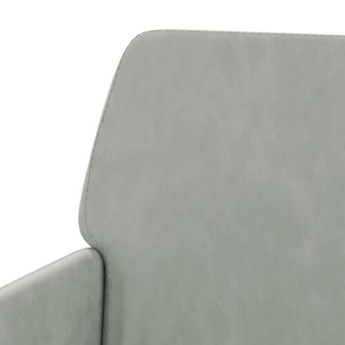 Lænestol 62x79x79 cm velour lysegrå