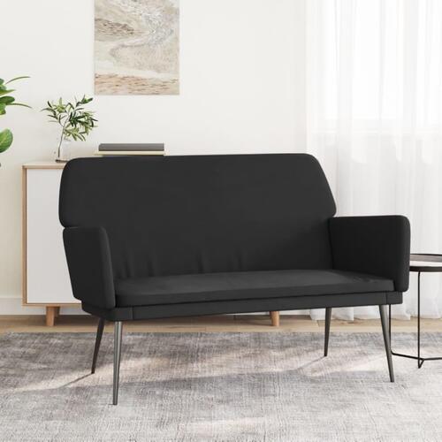 Bænk 108x79x79 cm velour sort
