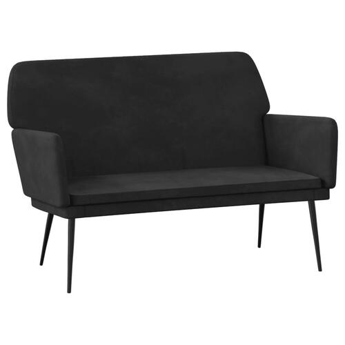 Bænk 108x79x79 cm velour sort