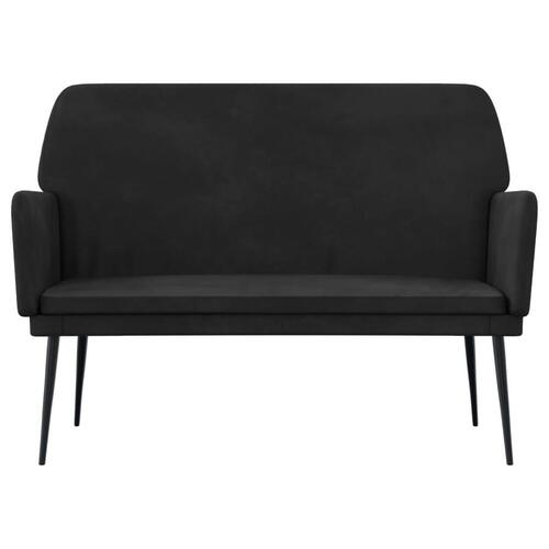Bænk 108x79x79 cm velour sort