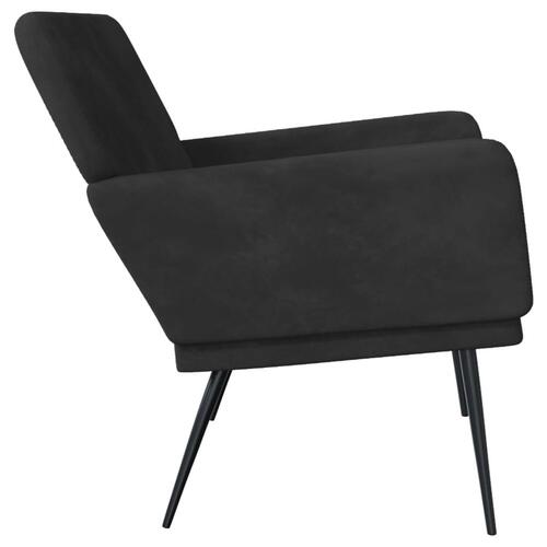Bænk 108x79x79 cm velour sort