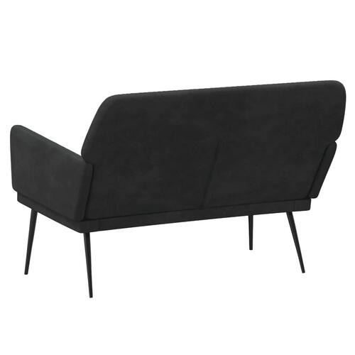 Bænk 108x79x79 cm velour sort