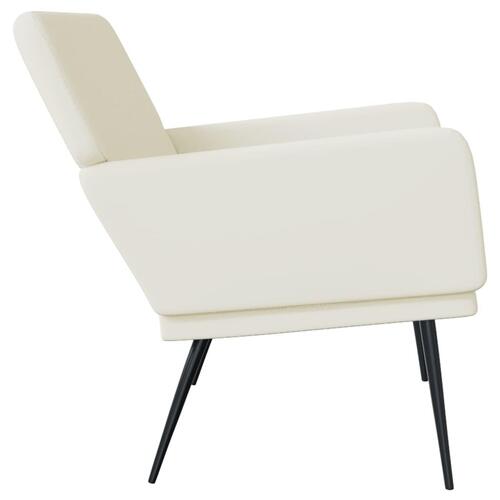 Bænk 108x79x79 cm velour cremefarvet