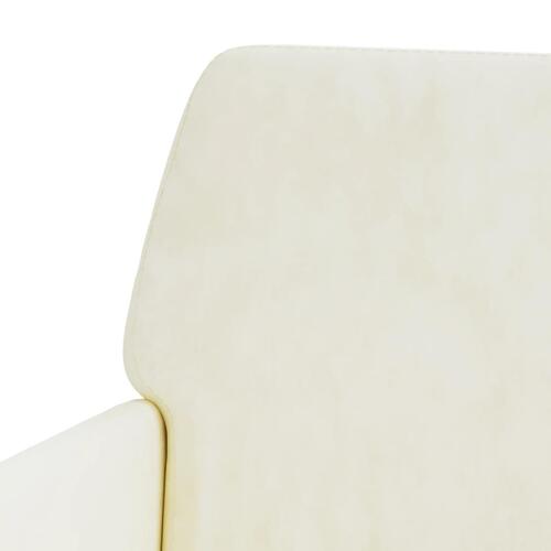 Bænk 108x79x79 cm velour cremefarvet