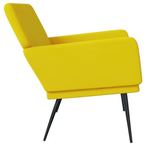 Bænk 108x79x79 cm velour gul