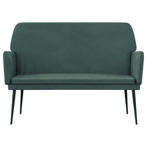 Bænk 108x79x79 cm fløjl mørkegrøn