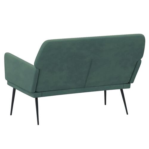 Bænk 108x79x79 cm fløjl mørkegrøn