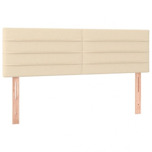 Kontinentalseng med madras 140×200 cm - stof, cremefarvet