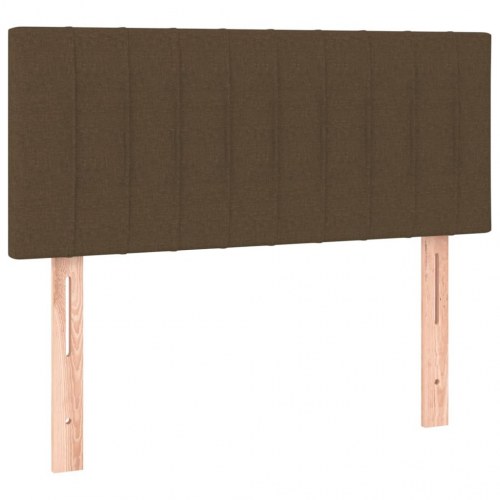 Kontinentalseng med madras 100×200 cm - stof, mørkebrun