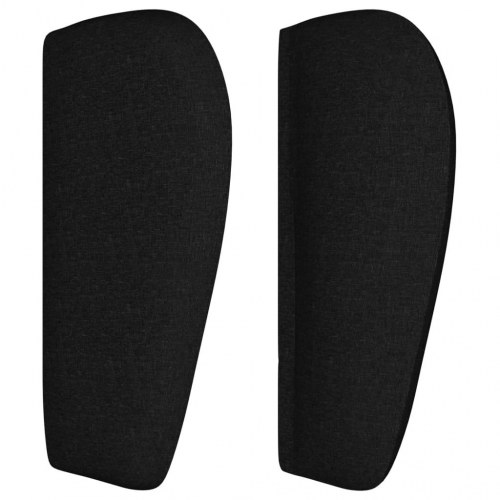 Sengegavl med kanter - sort, 83 x 23 x 78/88 cm